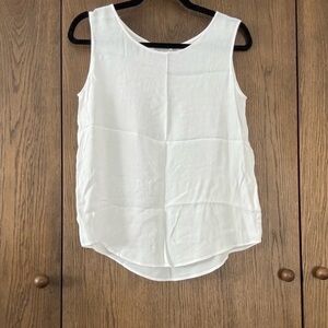 White Sleeveless Tank Top